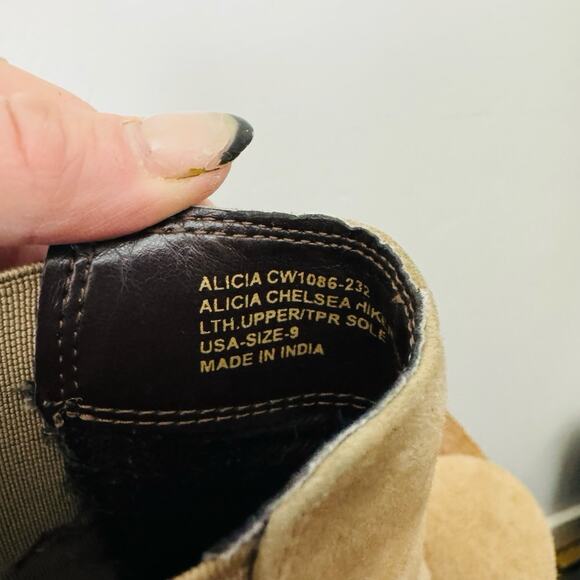 Crevo Alicia Chelsea Tan Suede Heeled Bootie Women’s Size 9 - Picture 10 of 10